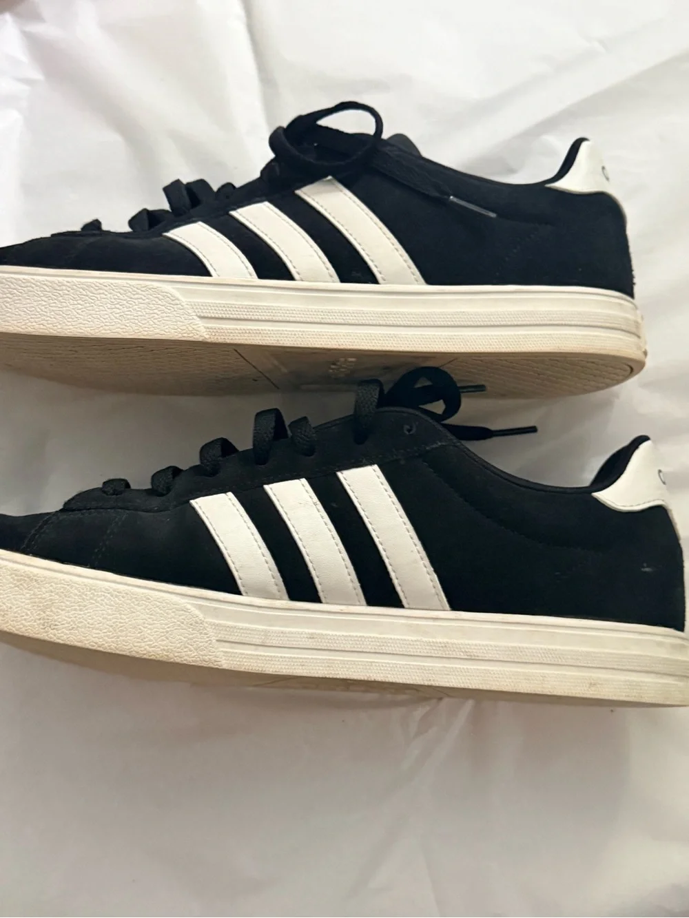adidas Black Sneakers with White Stripes